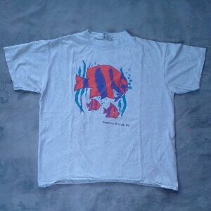 VINTAGE 90s Daytona Beach, Florida Fish Tourist Single Stitch T-Shirt